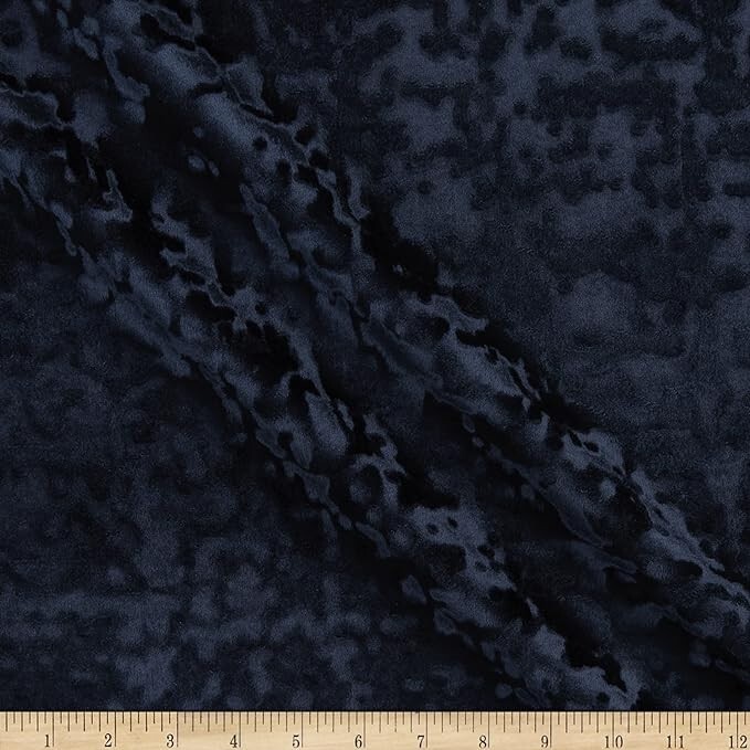Abstract Crushed Velvet Fabric, 118 Inch. in Width, Ideal for Upholstery Etc.