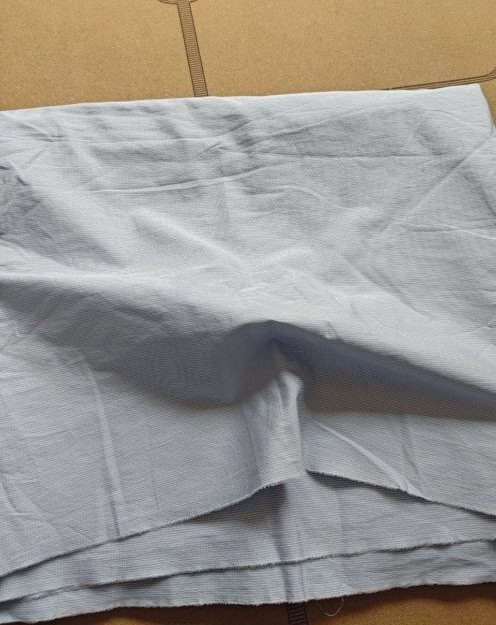 Getzner Austria shirting — grey/blue check — 60″ wide by 5yds