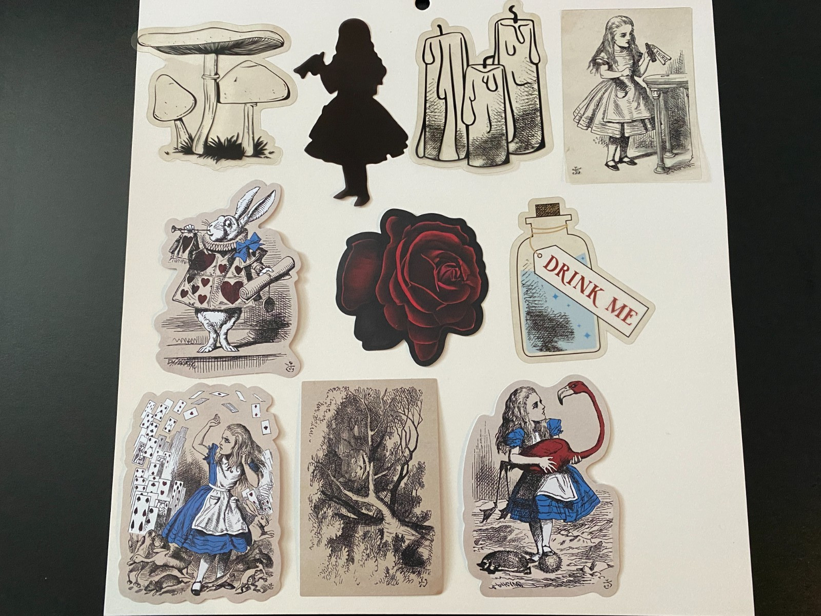 RECOLLECTIONS HALLOWEEN DIE CUT SHAPES EPHEMERA 24 PC ALICE’S ADVENTURES