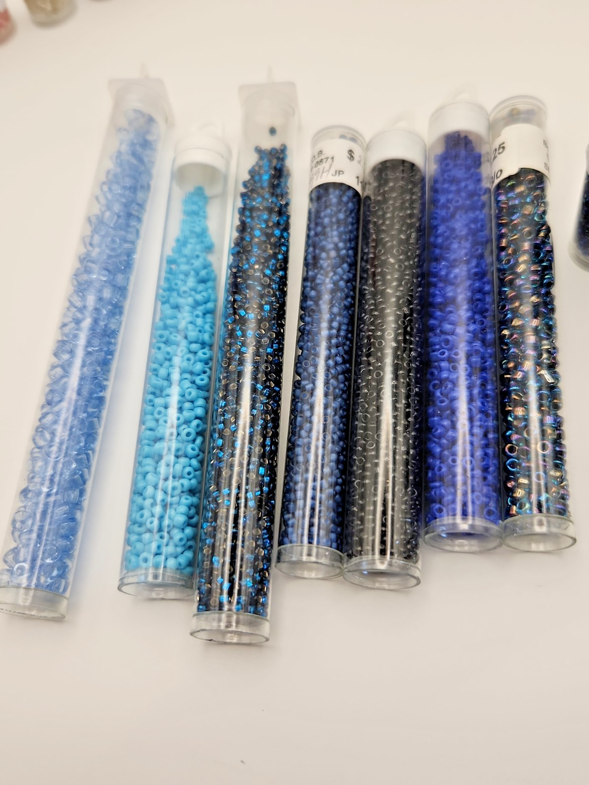Lot of 29 Assorted Sizes Glass Seed Bead Tubes Jewelry Making Craft Beads Mixed