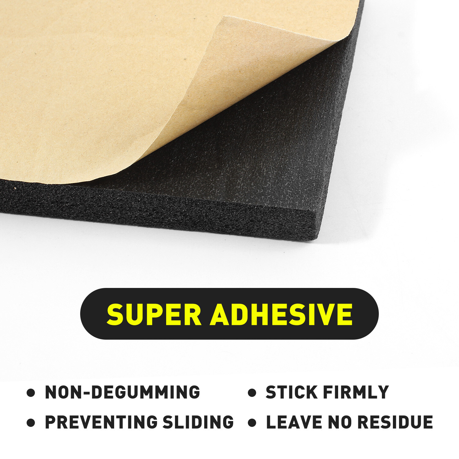 12″ x 59″ Black High Density Upholstery Foam Couch Mat Replacement Padding 4/5″