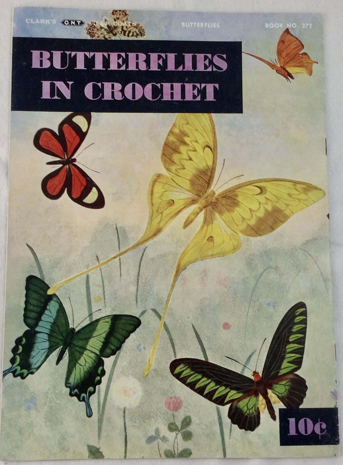 Vtg 1951 Butterflies in Crochet Pattern Booklet Clarks No. 272 15 Pgs