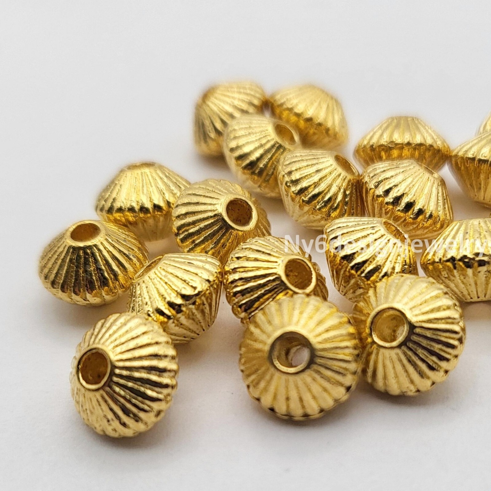 Bicone Spacer Beads 20pcs Copper Antique Brass Silver Gold Jewelry Finding 7mm