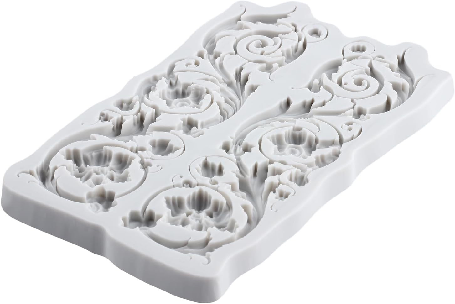 Baroque Style Polymer Clay Mold Curlicues Scroll Lace Silicone Molds 3D