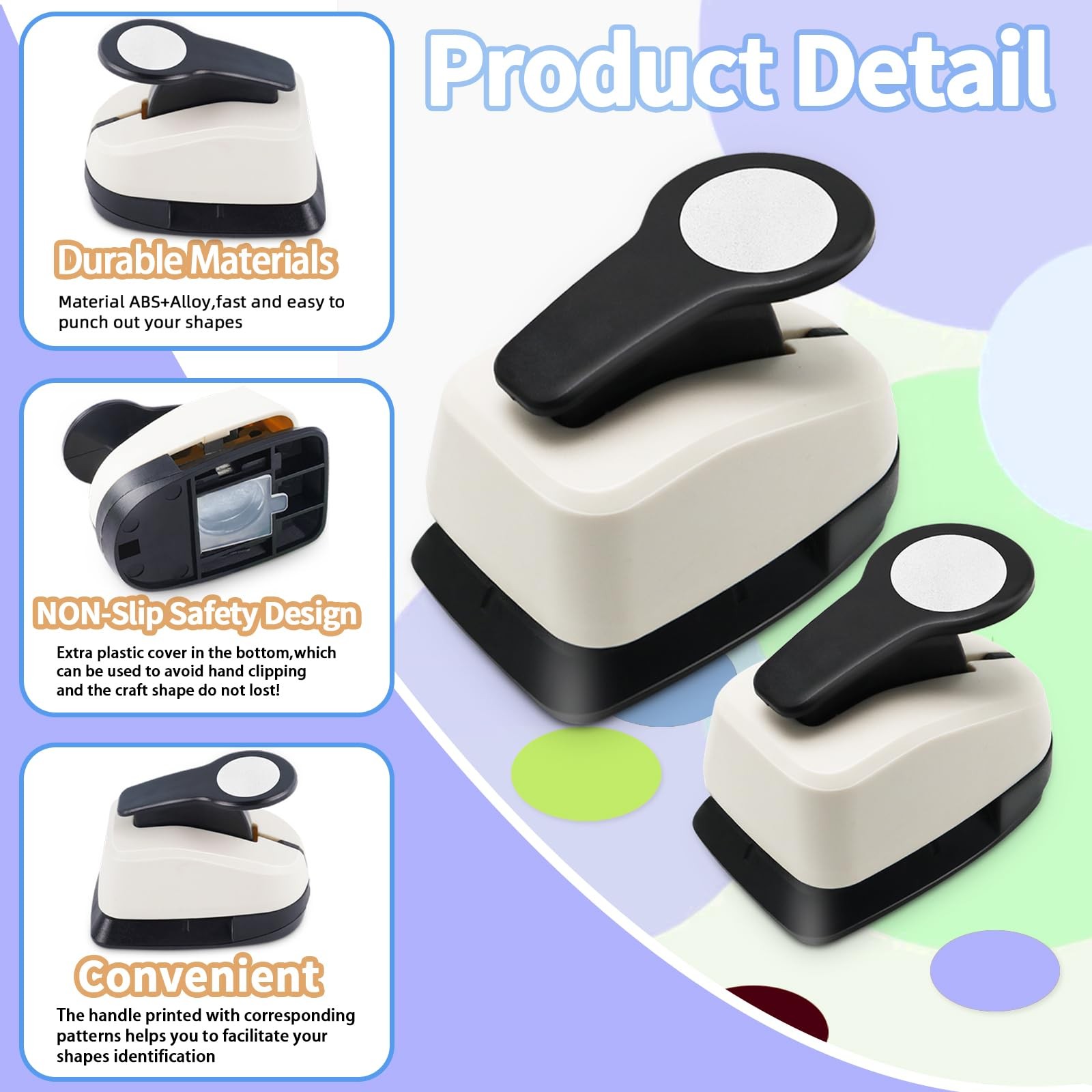 Circle Punch Circle Hole Punch Paper Hole Puncher 3 PCS CirclePunch Set 1 inc