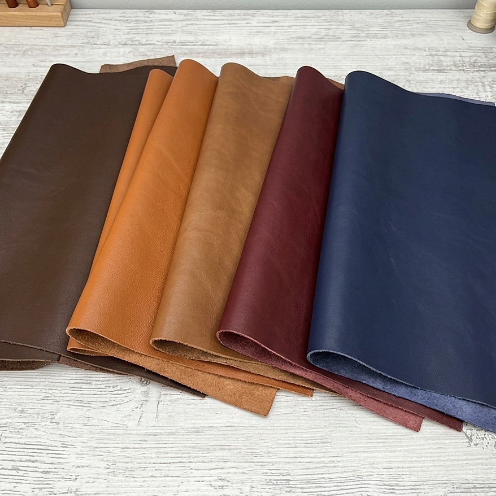 Leather Pieces Genuine Cowhide Craft Material Sheet For Crafts Tooling 1.25mm