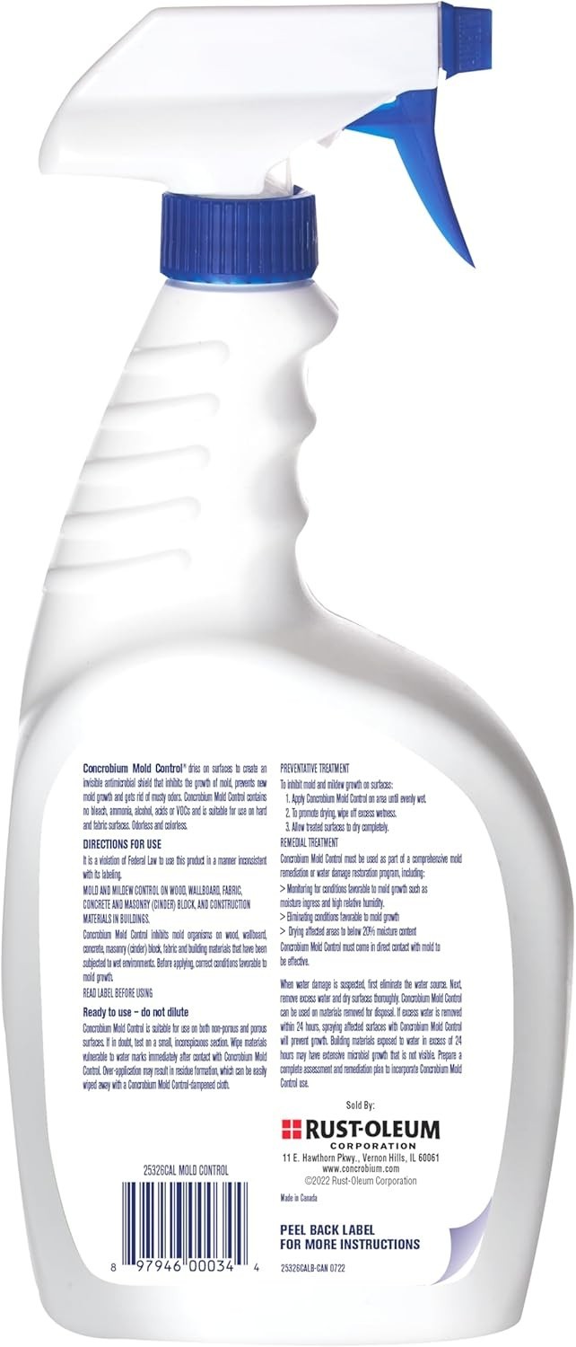 Concrobium 32 Oz Mold Control Spray Eliminates Mold Odors Prevents Regrowth