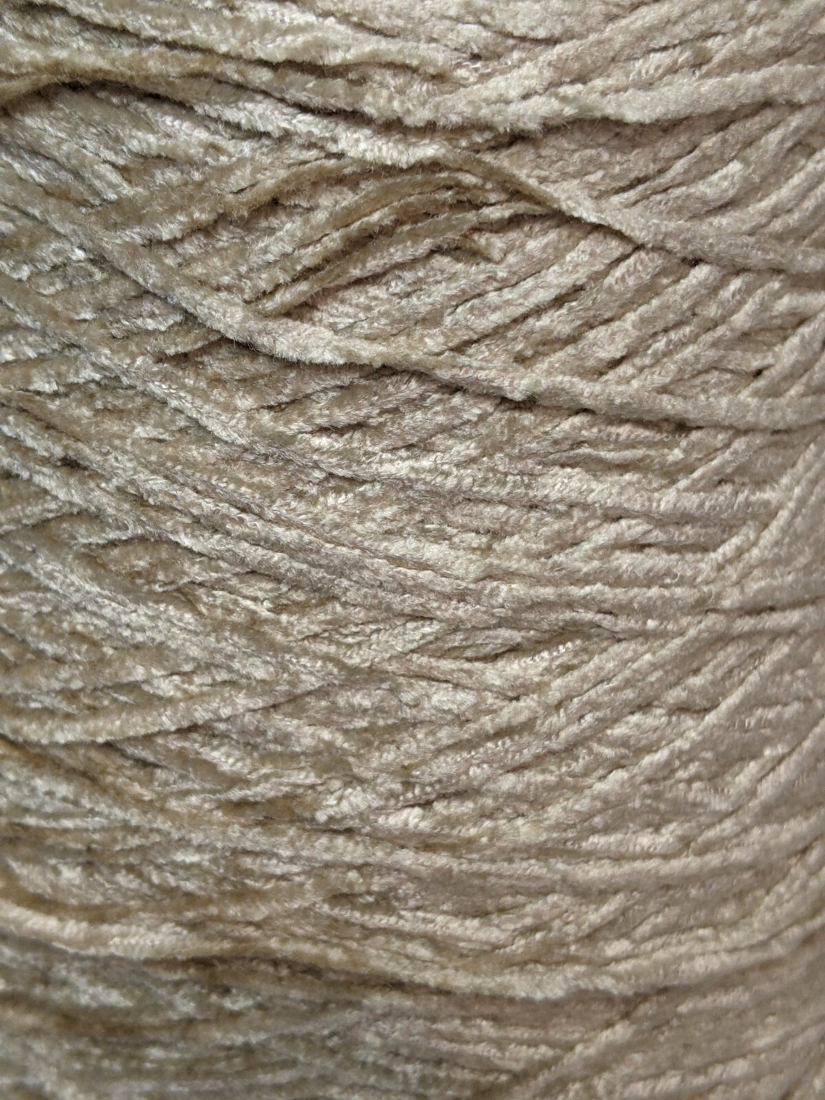Silk City Fibers Rayon Cone Yarn Chenille Luxury 1300 YPP Cone SAND 1lb 2.9oz