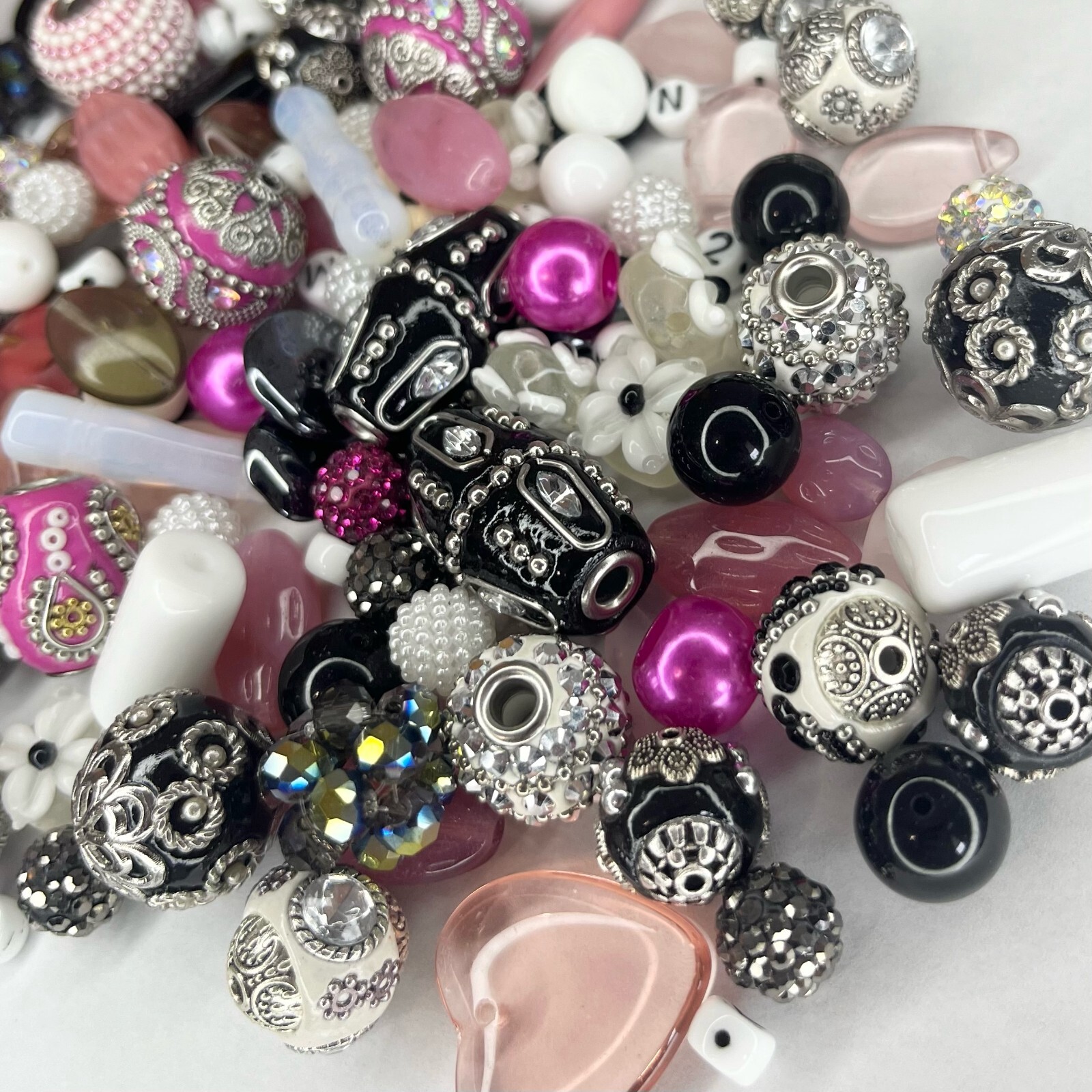 NEW 30 piece “Grim Rose” Bead Mix by Lilah Ann Beads – Boho, Lampwork