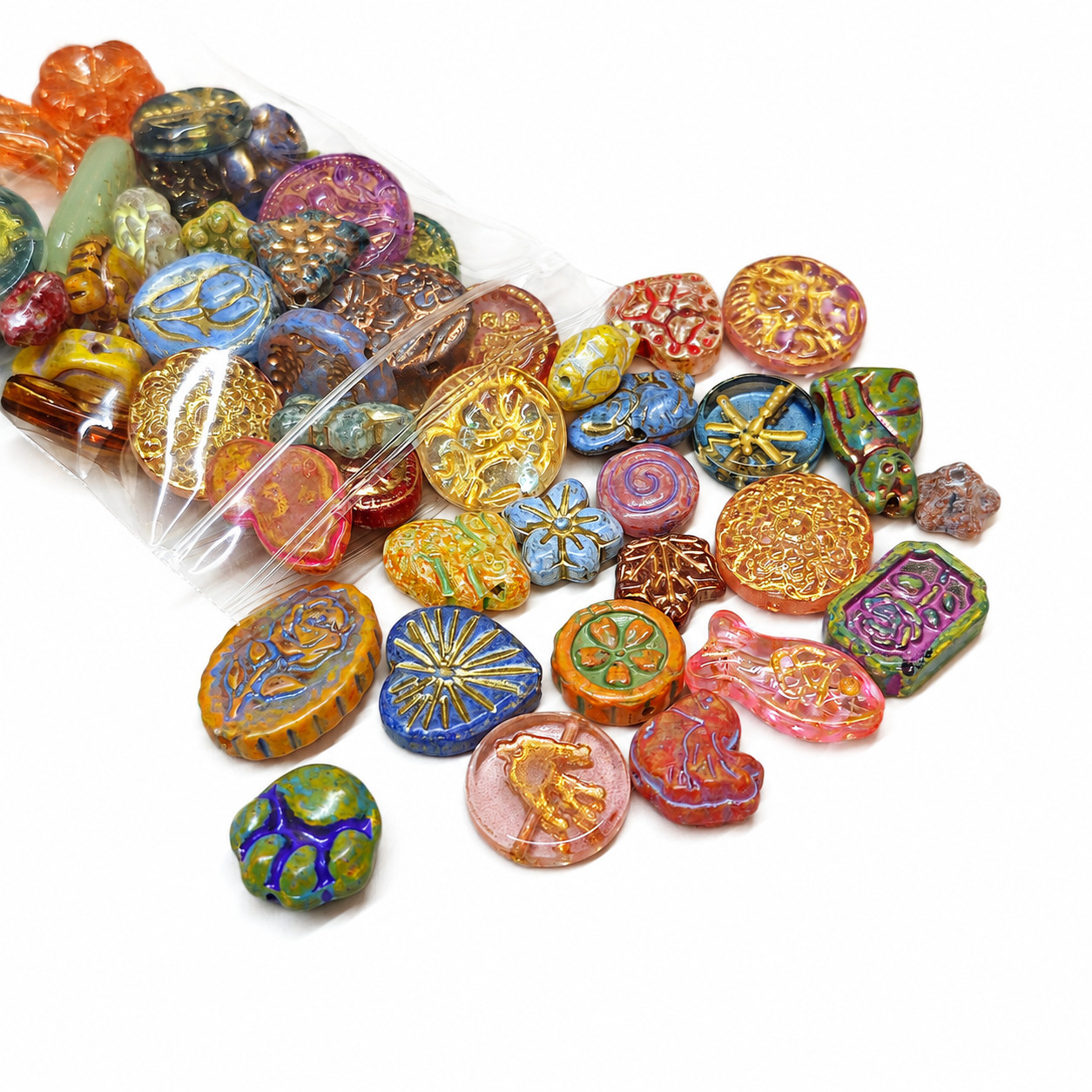 100g Handmade Glass Beads for Jewelry Making – 200 Mixed Styles Assortment