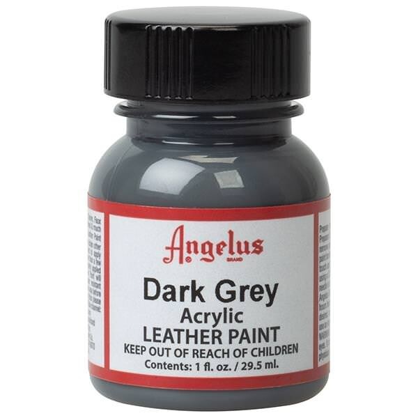 Angelus Acrylic Leather Paint Water Resistant Dark Grey – 1 Fl.OZ