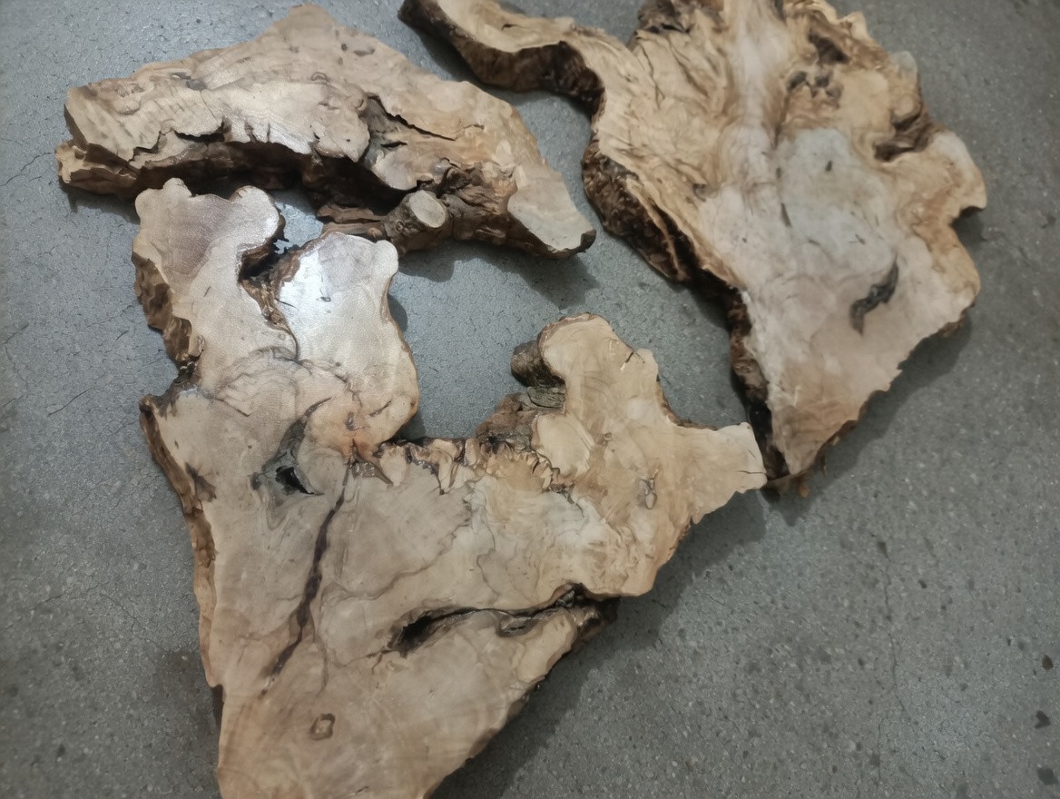 Live Edge Olive Wood Slab Set 3 Pieces for DIY and Epoxy, Ready to be Resin Tabl
