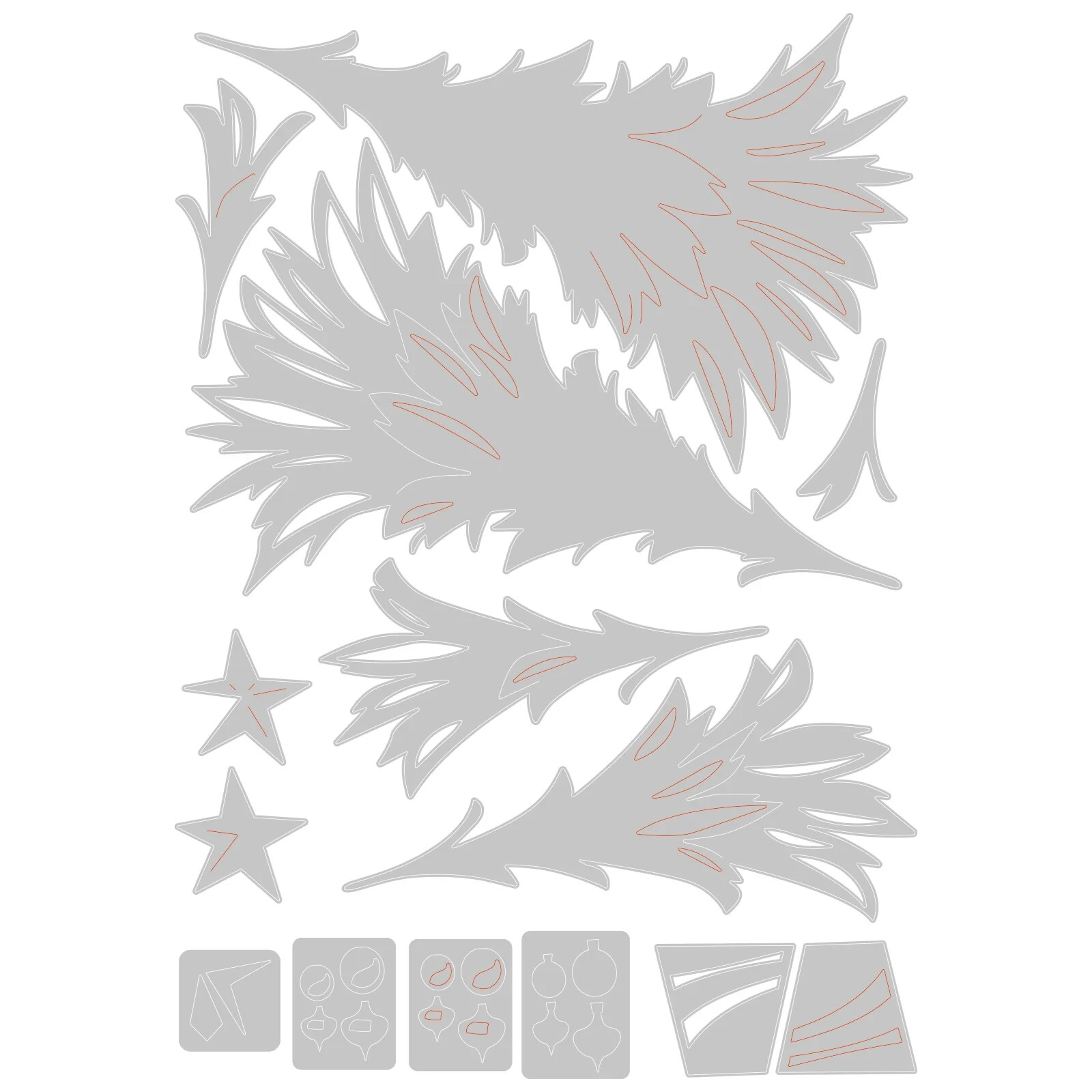 Tim Holtz “COLORIZE: TRIM A TREE” Sizzix Thinlits Cutting Dies Holiday 2023