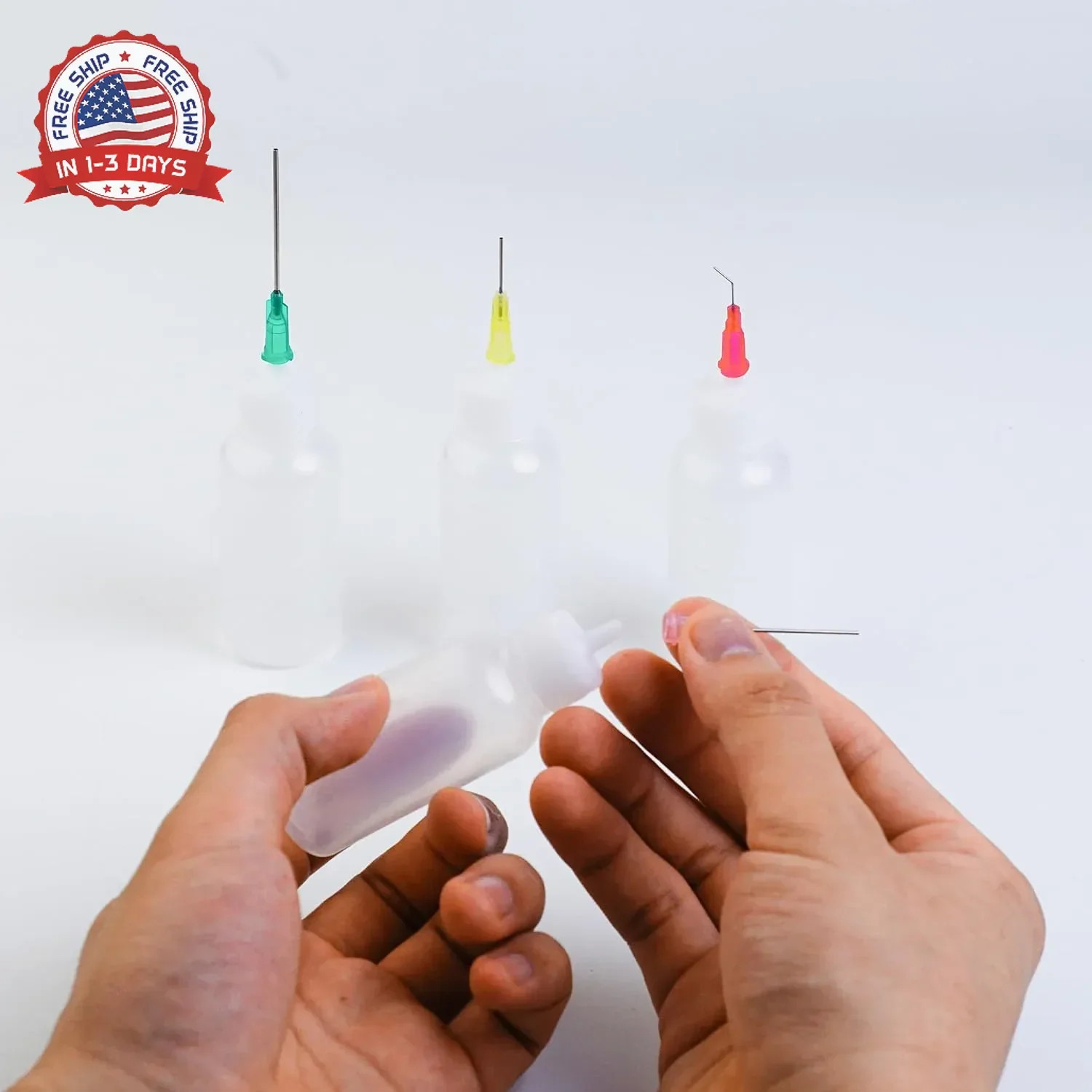 30ml Glue Bottles with Blunt Needle – Precision Tip Squeeze Applicator Dispenser