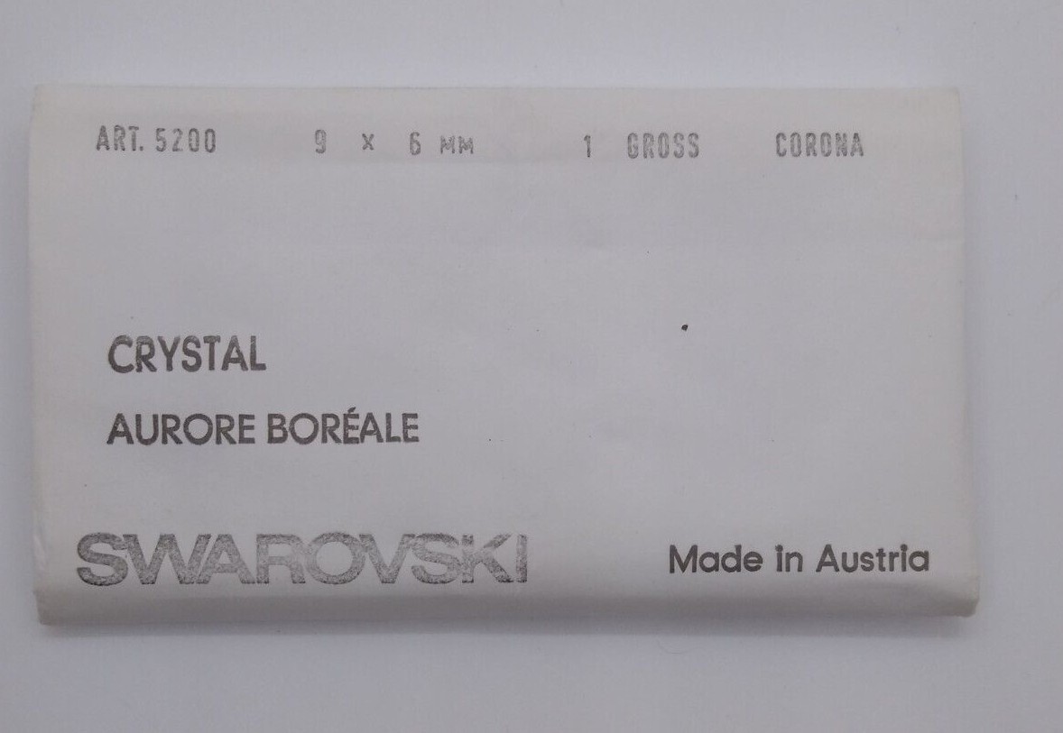 Swarovski Crystal Clear AB Faceted Oval 5200 Beads; Vintage! 7 Sizes