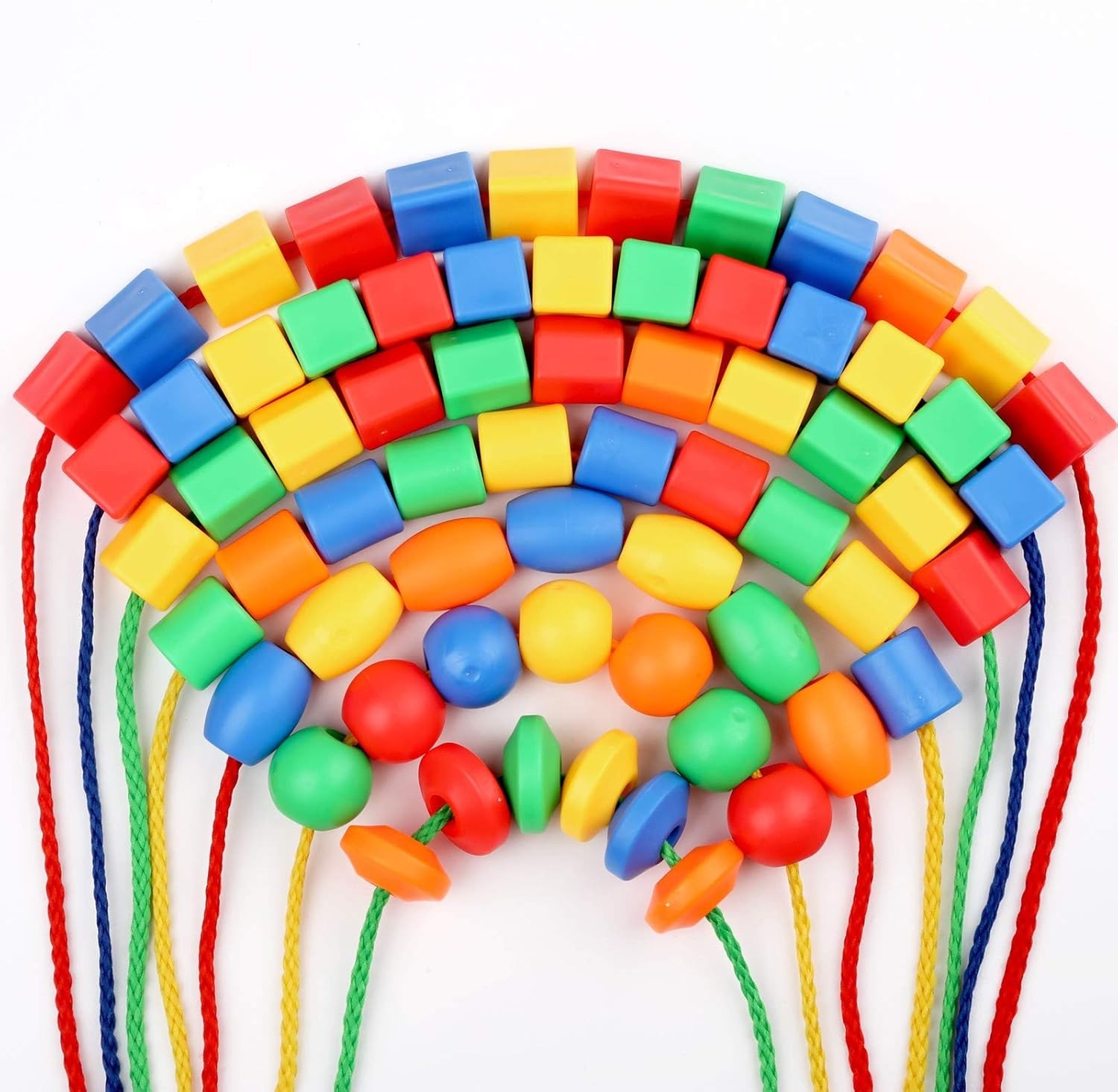 Montessori Lacing Beads Set – 70pcs for Creative Counting & Color Learning