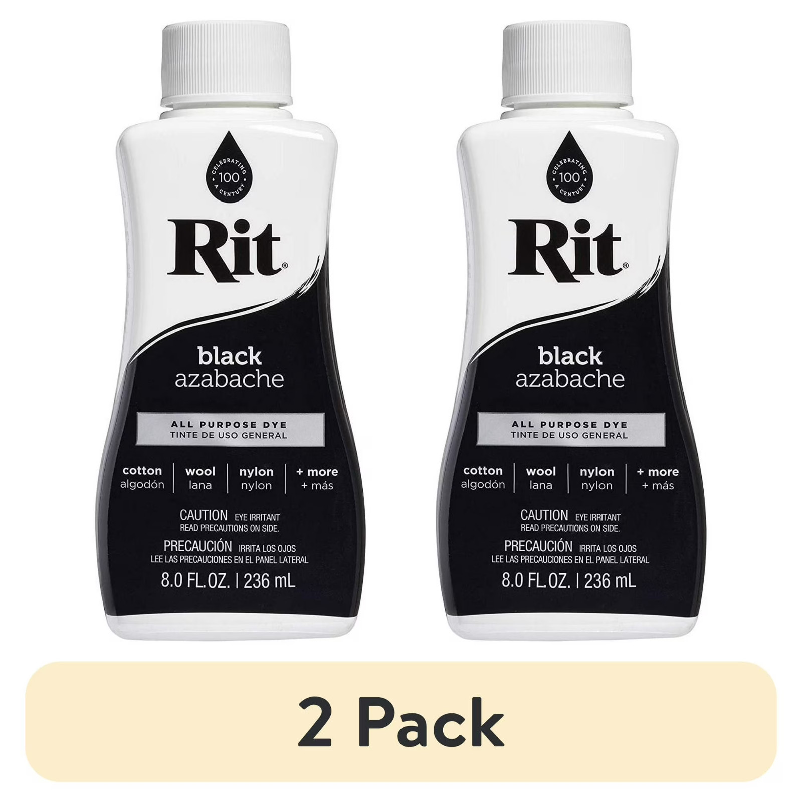 (2 Pack) Rit All Purpose Liquid Dye Black 8 fl oz – Premium Quality