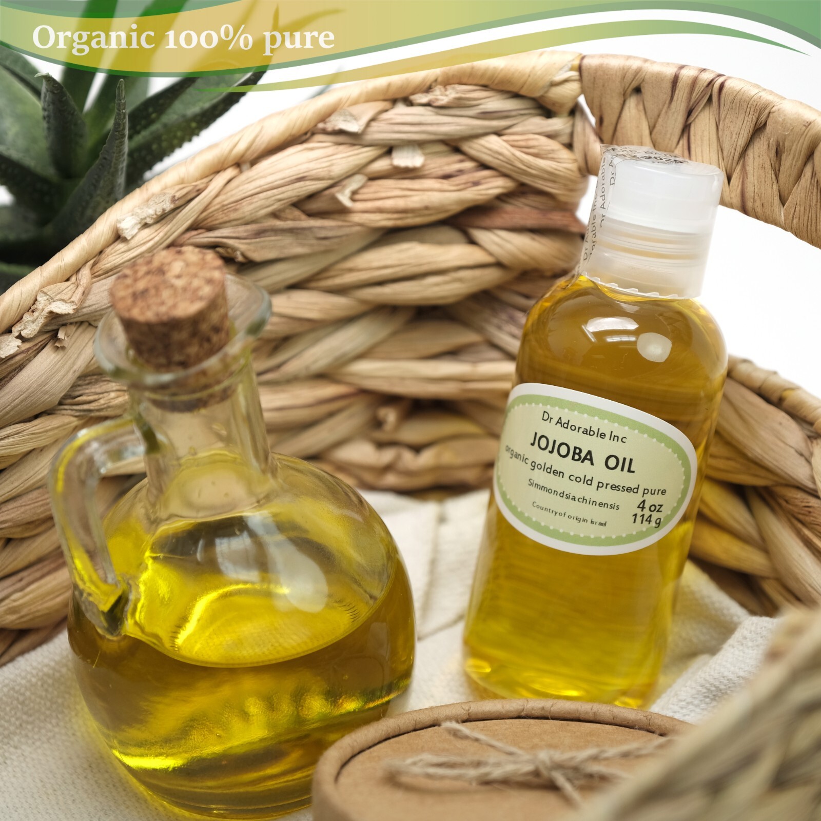 Jojoba Oil Cold Pressed Unrefined Golden Fresh Pure Natural Organic