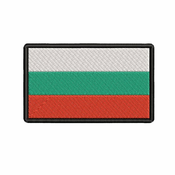 Bulgaria Country Flag Embroidered Applique Iron-On/Hook & Loop Patch 3″ x 2″