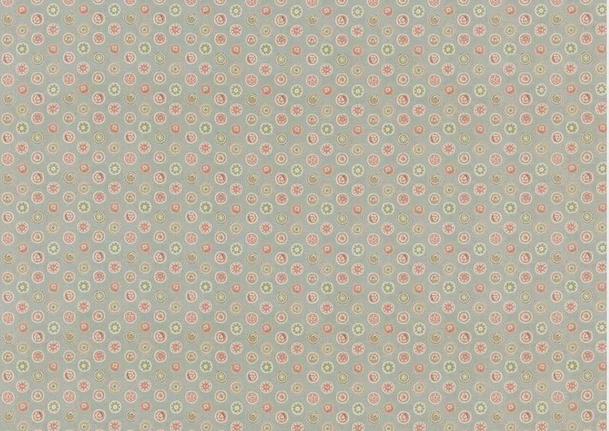 GP & J BAKER LIFESTYLE CURTAIN FABRIC DESIGN Court Buttons 8 METRES AQUA