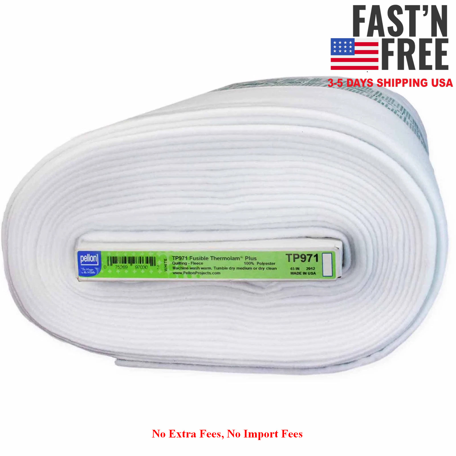 [HOT SALE] Pellon TP971F Craft Fleece Batting 45″ x 10 Yards by the Bolt White
