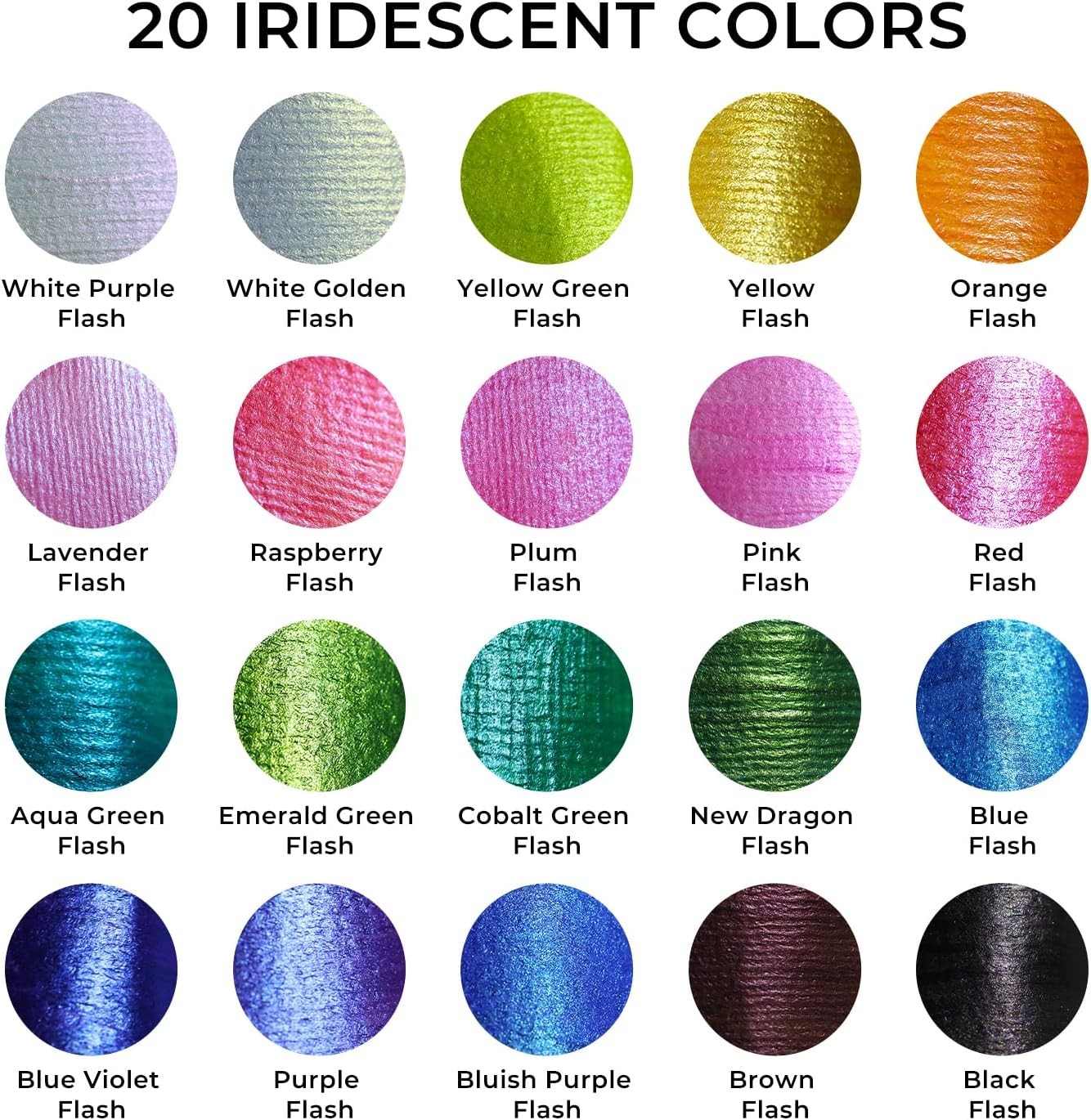 ARTME Iridescent Acrylic Paint Set 20 Colors 60ml