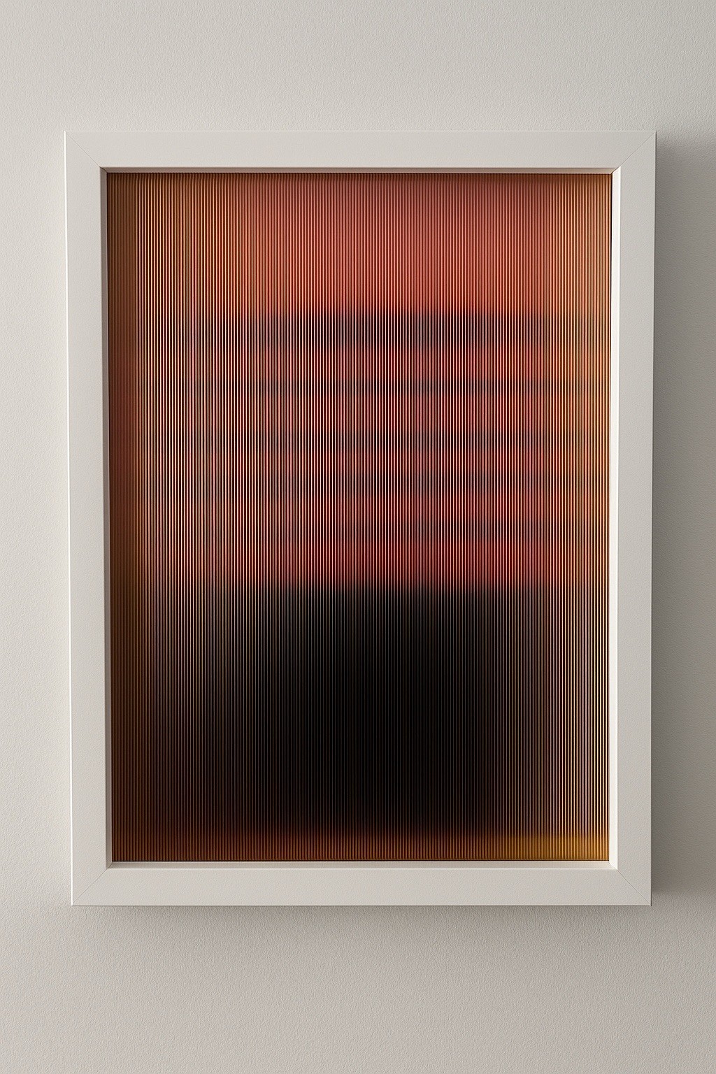 Original Wall Art – Iridescent Fluted Acrylic – Framed 12×16 Home Decor