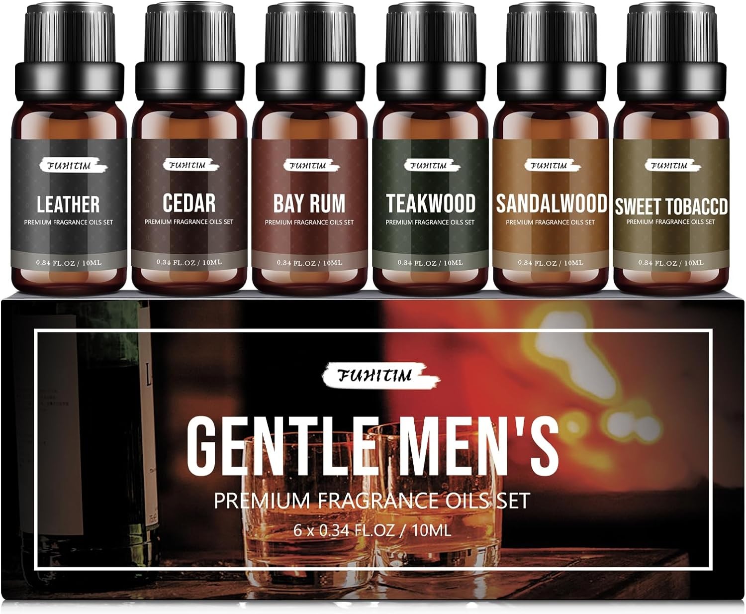 Fragrance Oil Gentlemen’s Set, Scented Oil for Candle Scents for Candle Making,