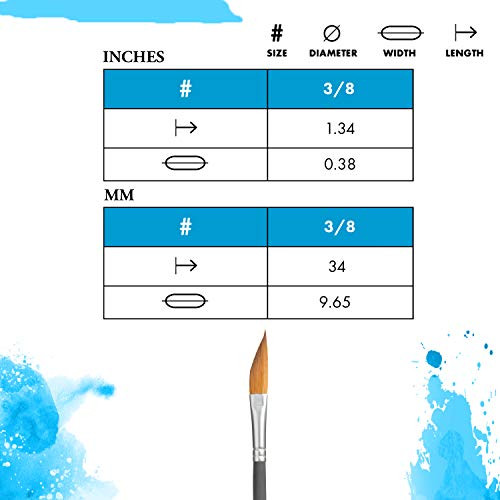 Aqua Elite Paintbrush, Size 3/8 inch, Matte Black