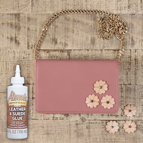 Aleene’s Leather & Suede Glue, Adhesive For Crafts, Embellishments – 4 fl oz