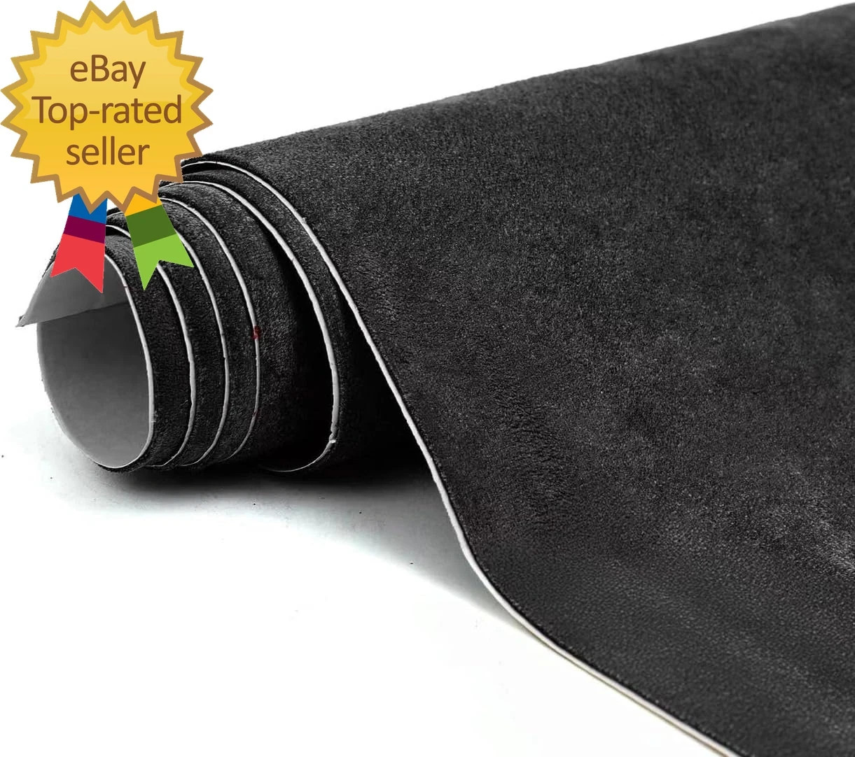 Premium Black Suede Fabric Wrap 17X70 Inch Suede Wrap for Car Interior Self-Ad