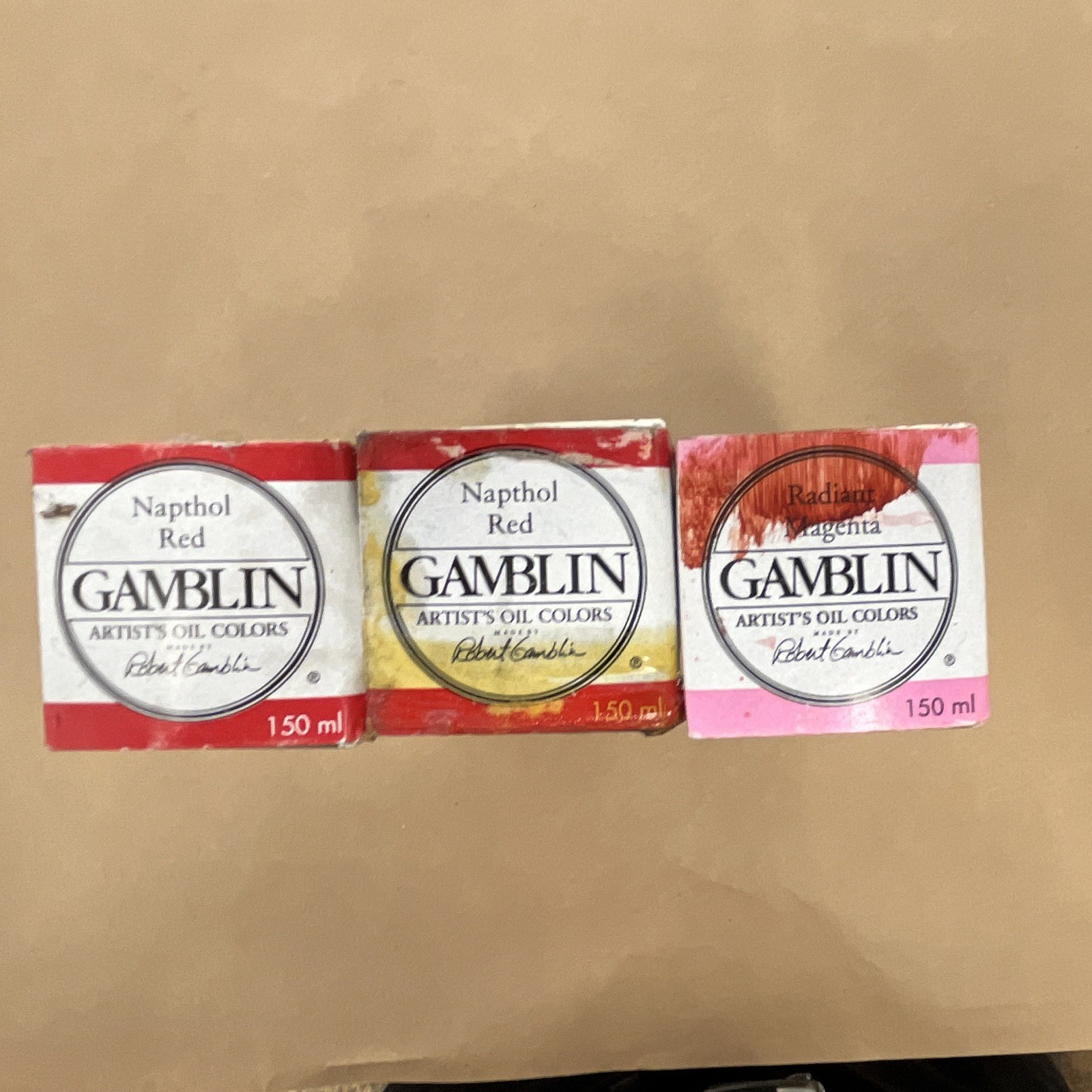 Oil And Acrylic Paint Tubes, Various Colors, Liquitex; Golden; Gamblin.