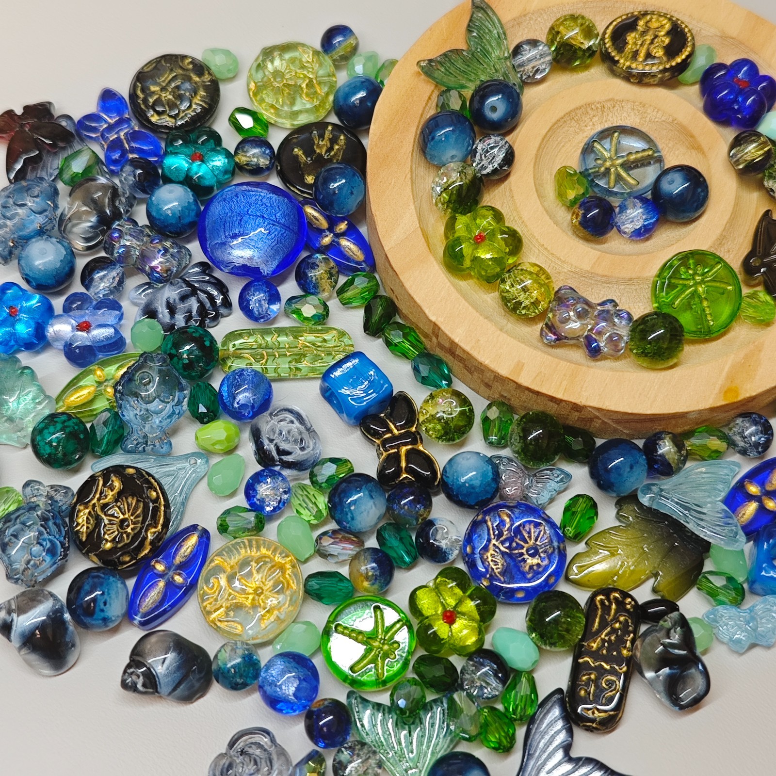 100g Handmade Glass Beads for Jewelry Making – 200 Mixed Styles Assortment