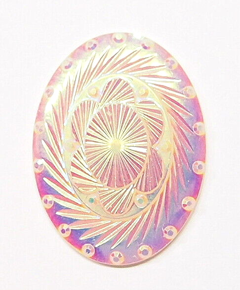 7 Colors 40x30mm Vertical or Horizontal Acrylic Faceted Faux Opal Cameos, Cabs