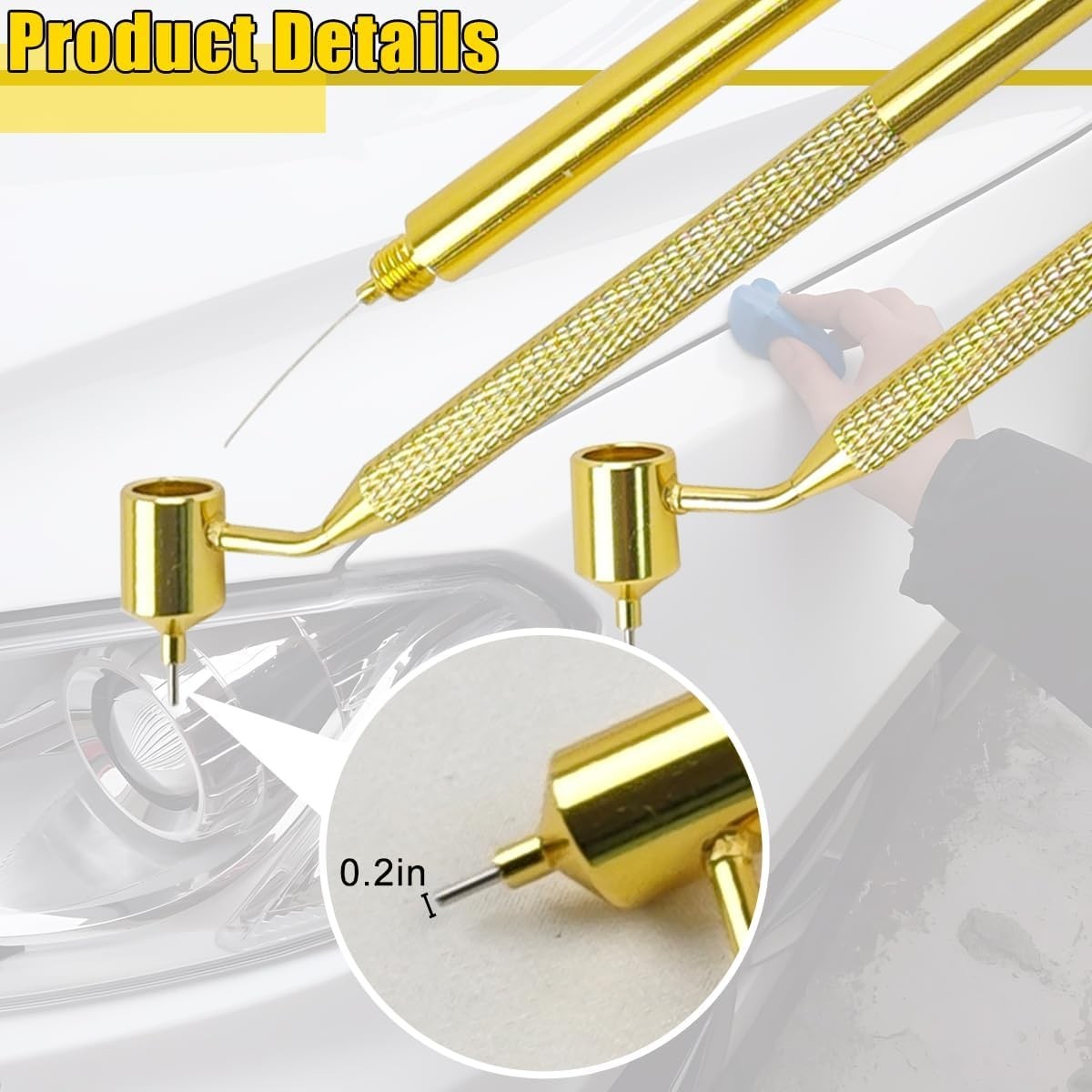 Fine Line Paint Pen Applicator Fluid Writer Tool for Automotive Touch-up Chip Re