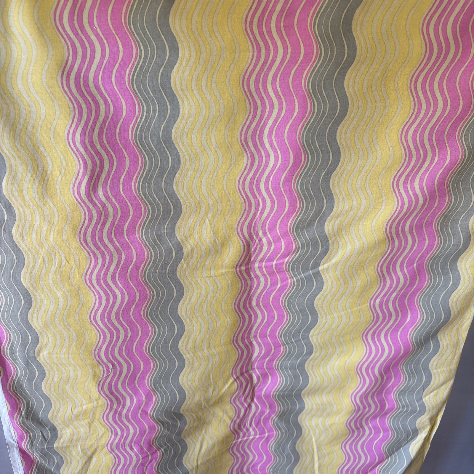 Amy Butler Rowan Midwest Modern Fabric Mod Wave Stripe Pink Yellow Gray 10+