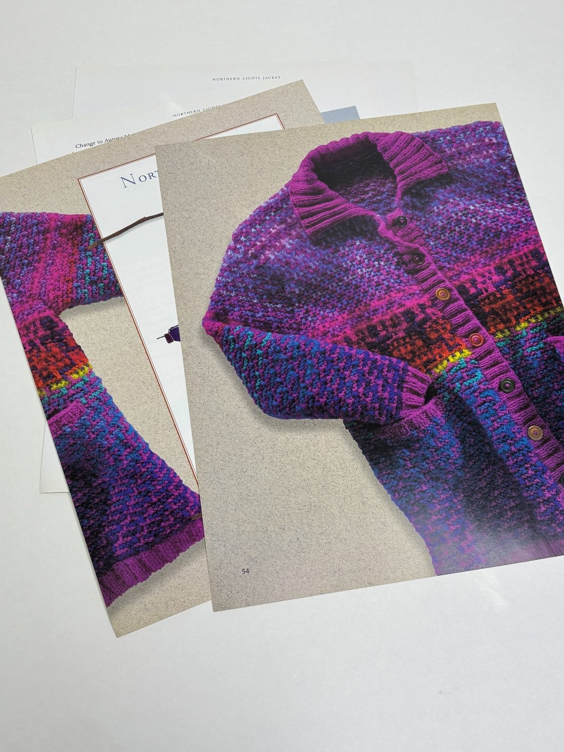 Northern Lights Jacket Knitting Pattern One Size Intermediate Pages from Book