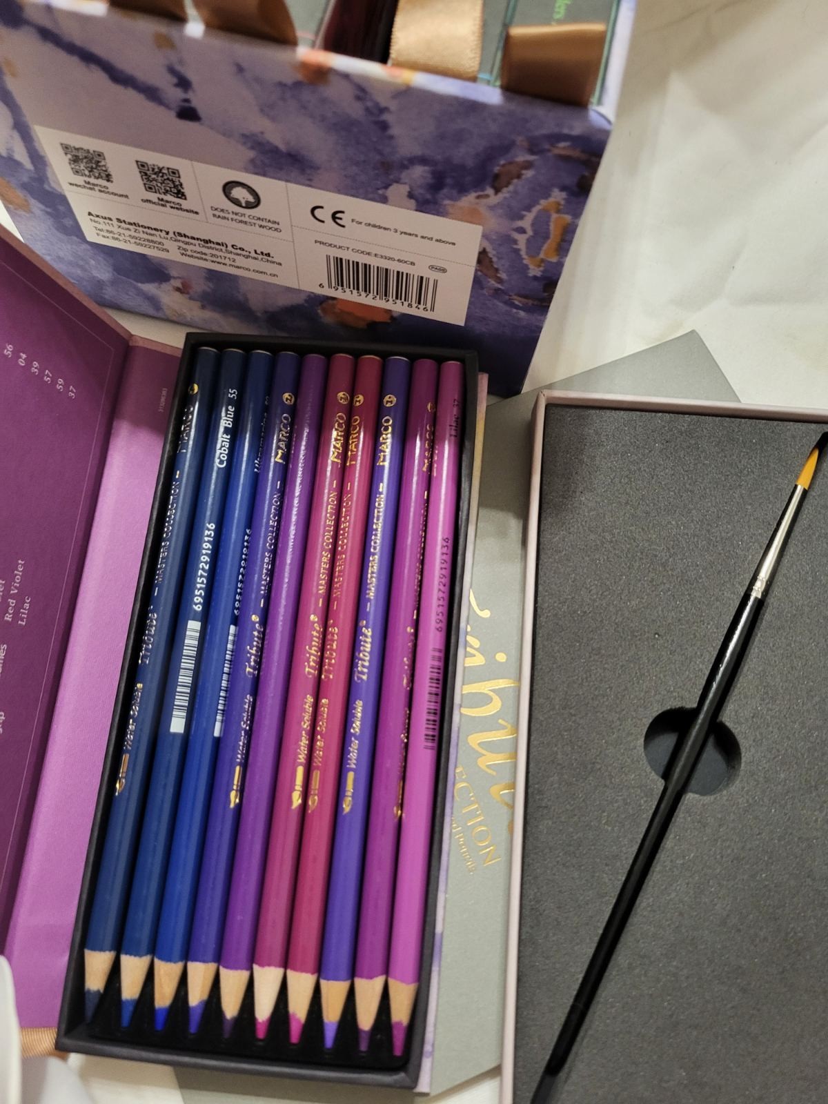 Marco Tribute Masters Collection Watercolor Pencils -60 Color Set – Professional