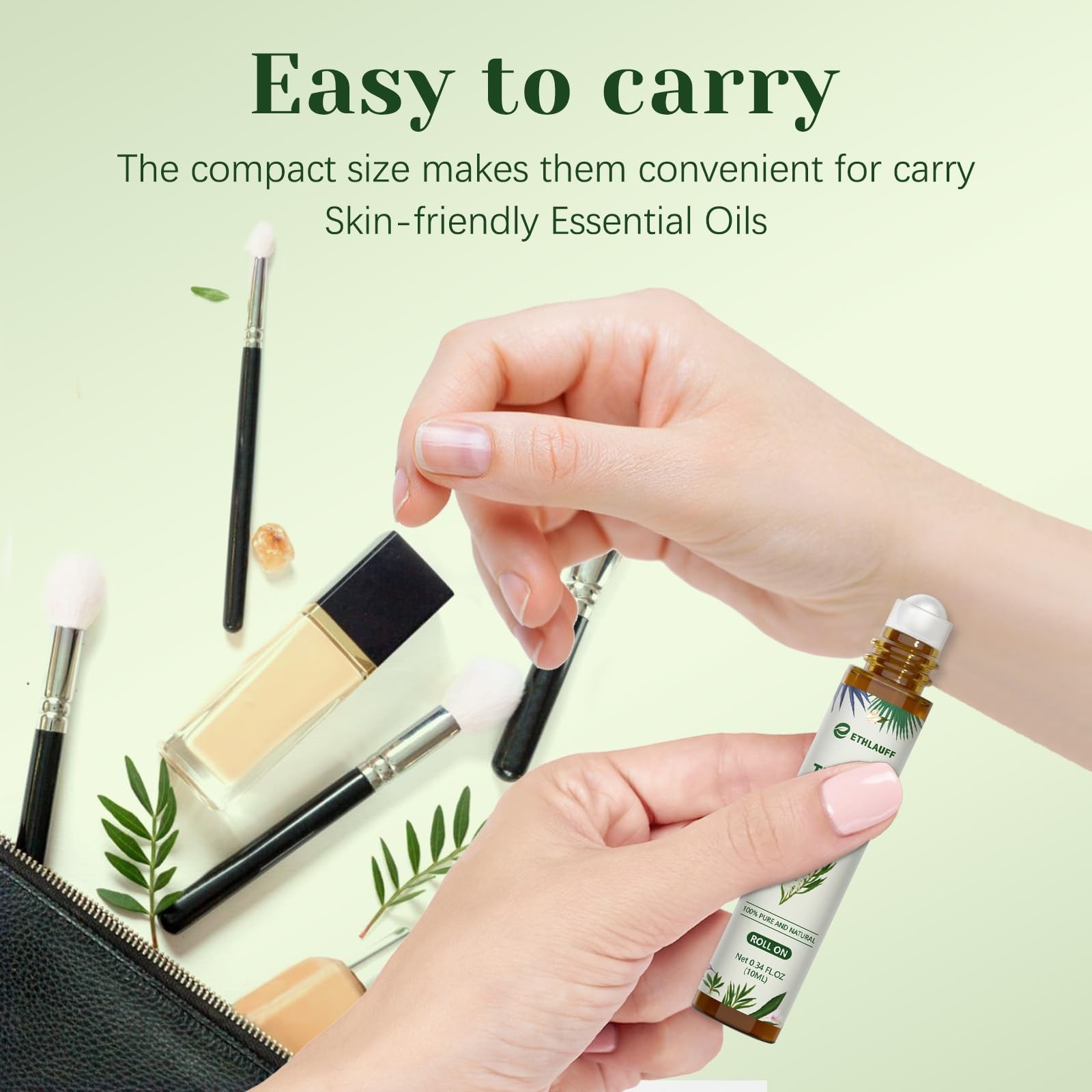 Tea Tree Oil Roll On – 100% Pure 0.33 Fl Oz (Pack of 1), Clear to Pale Yellow