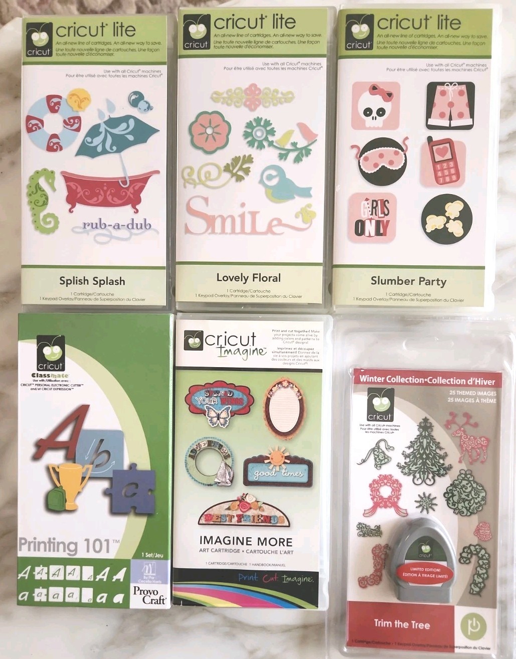 Cricut Shapes Art Cartridge Lot Of 6