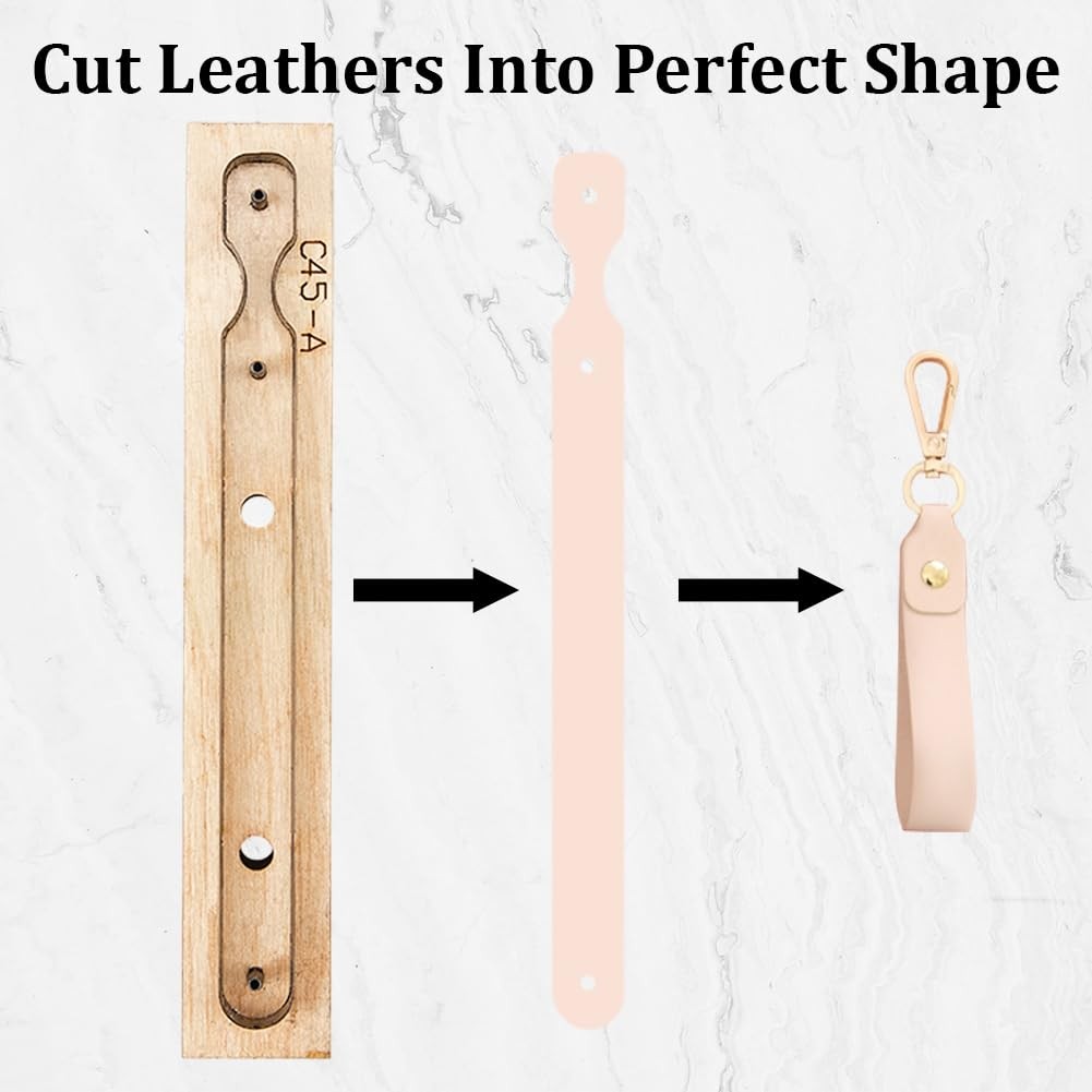 Strap Leather Cutting Die Metal High Carbon Steel Cutter Keychain Straps Shapes