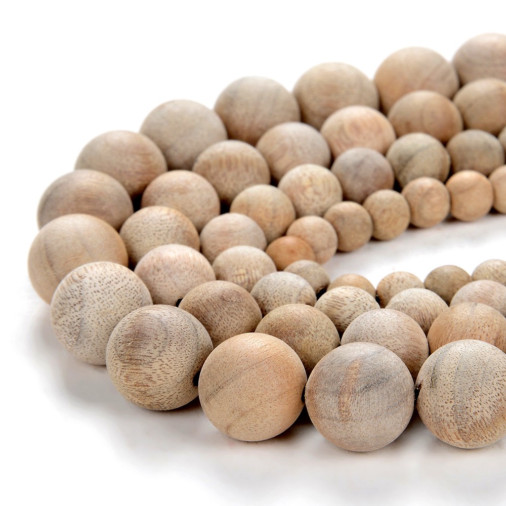 Matte Aromatic Sandalwood Mala Beads Round 6MM 8MM 10MM 12MM 16inch(4-W0)