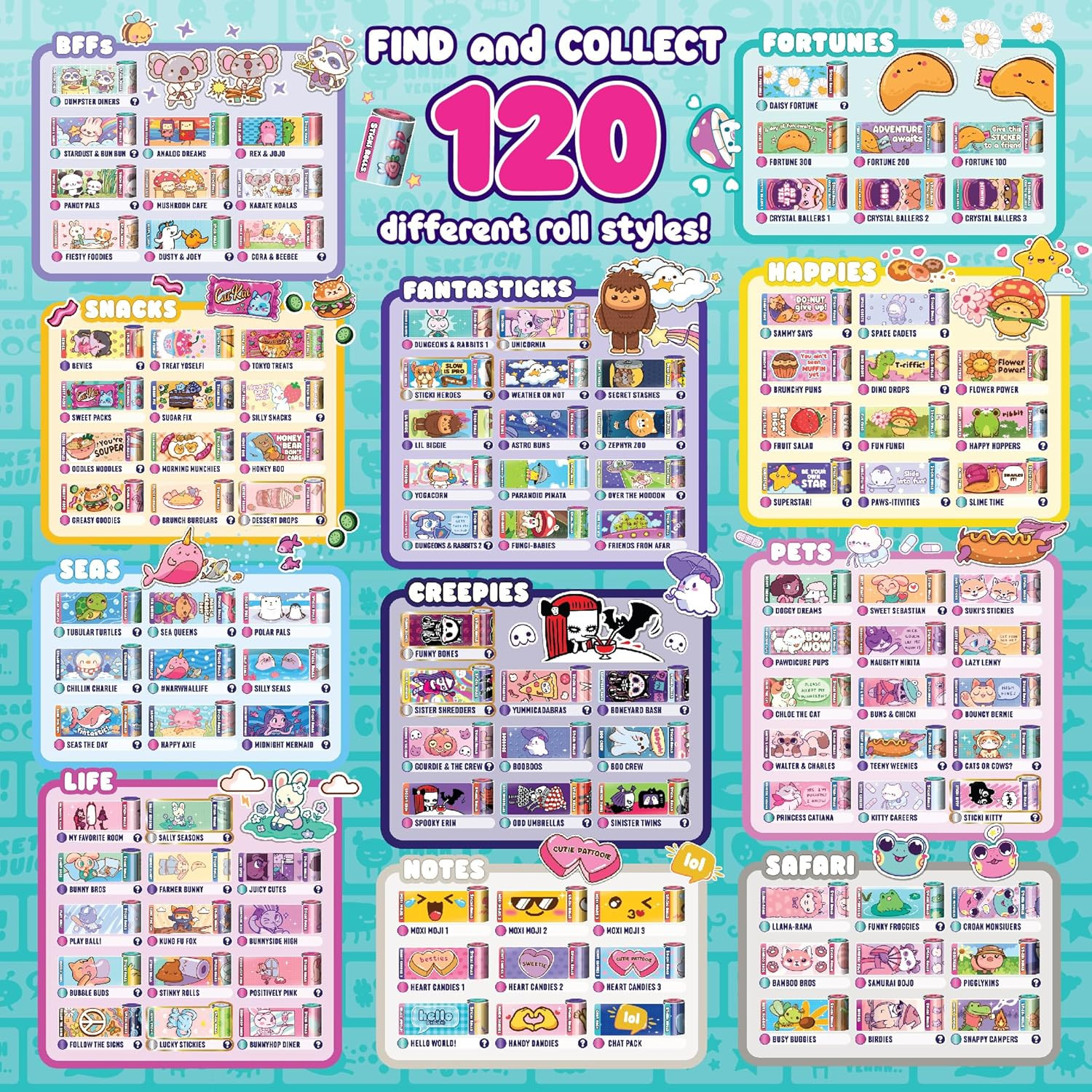 Sticki Rolls Sticker Blind Capsule Bracelet Multi None