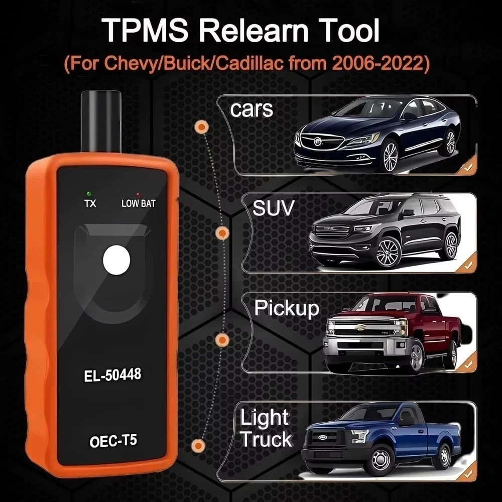TPMS Relearn Tool, Automotive Tire Pressure Monitor Sensor Activation Reset Tool