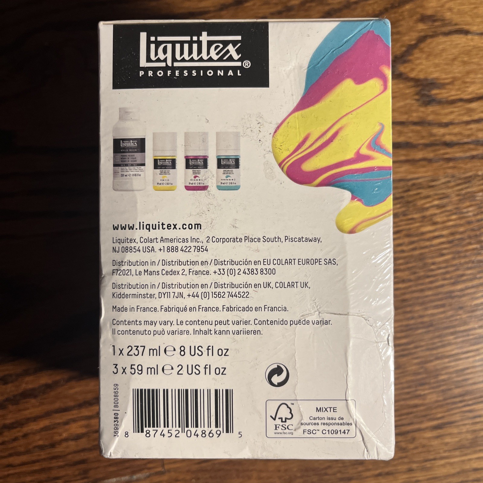 (1 Box With 4pcs) Liquitex Professional Matte Pouring Medium Set 4pcs