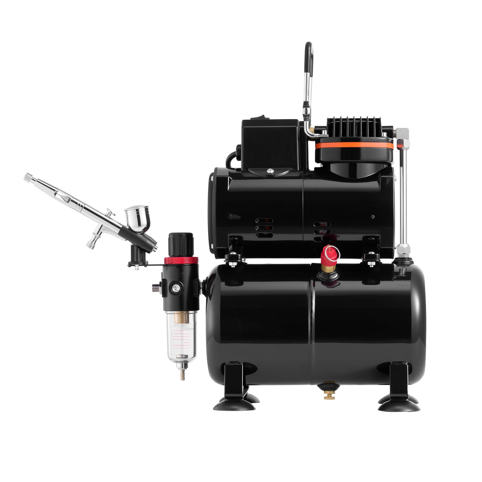 Uimoso Airbrush Kit with Compressor, Tank, Single Airbrush, and 3 Nozzles