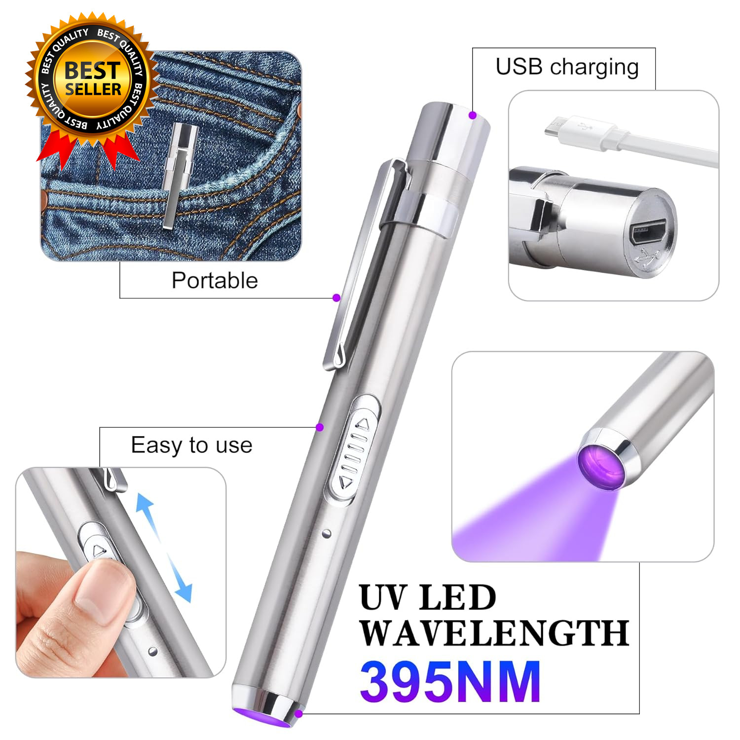UV Resin Kit with Light 60G UV Glue for Bonding & Curing in Seconds Professional