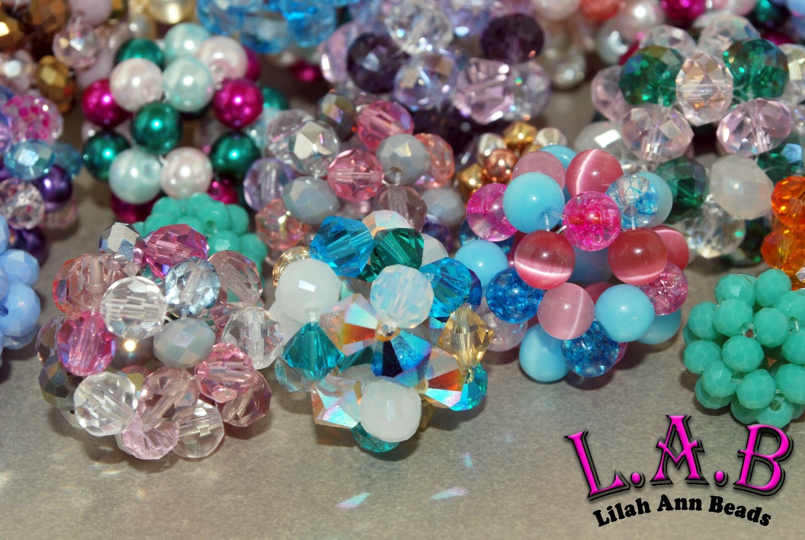 6 Pieces of Handmade Lilah Ann Bling Berry Beads BY127