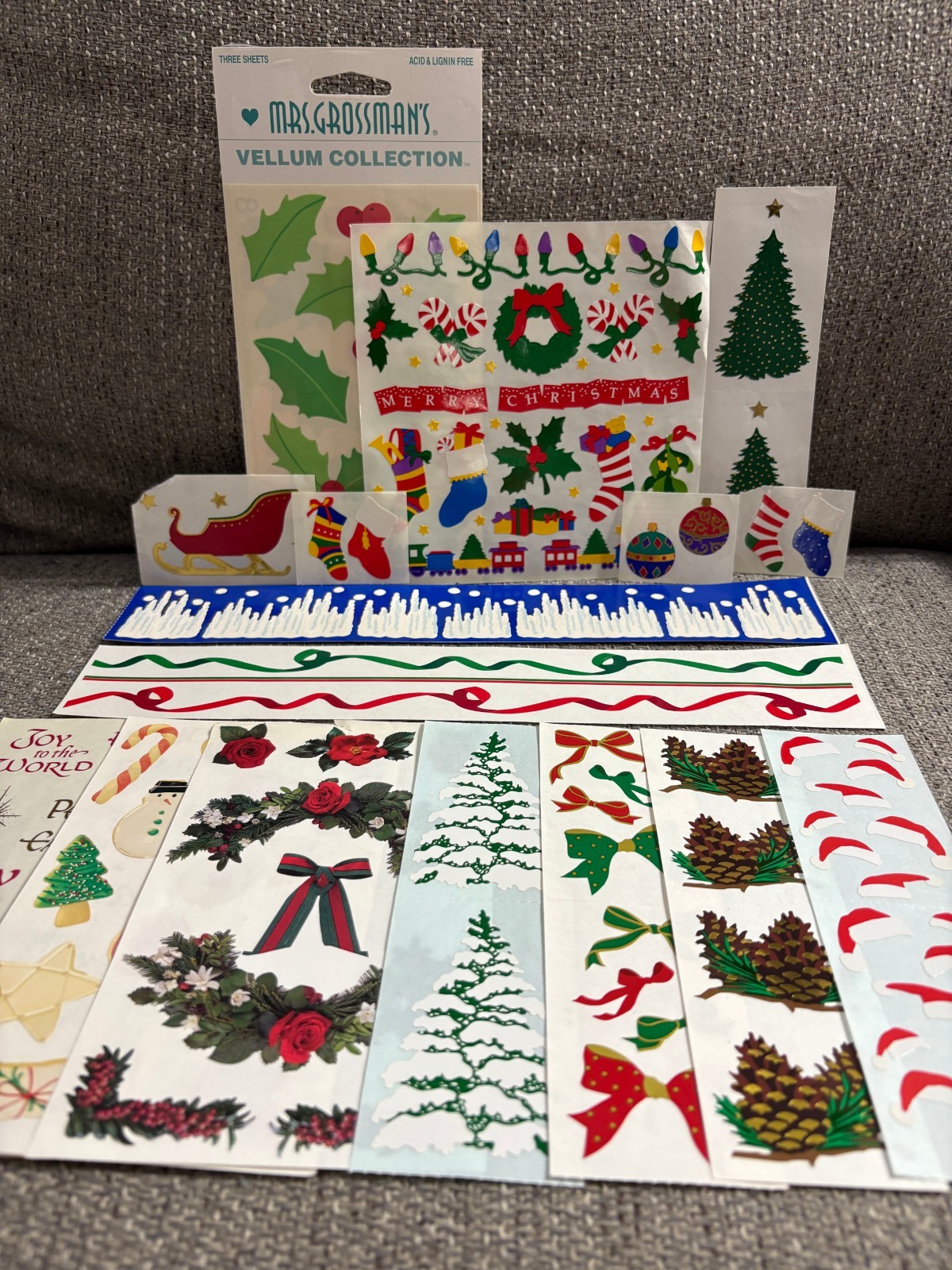 Mrs. Grossman’s Christmas stickers (see description for details)