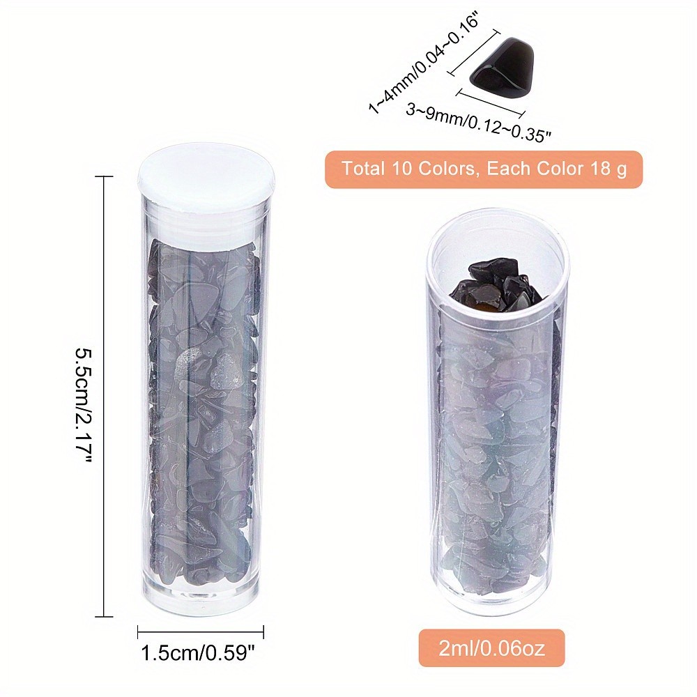 1set 180g 10 style Natural stone Beads No Hole/Undrilled Chip 3~9×1~4mm